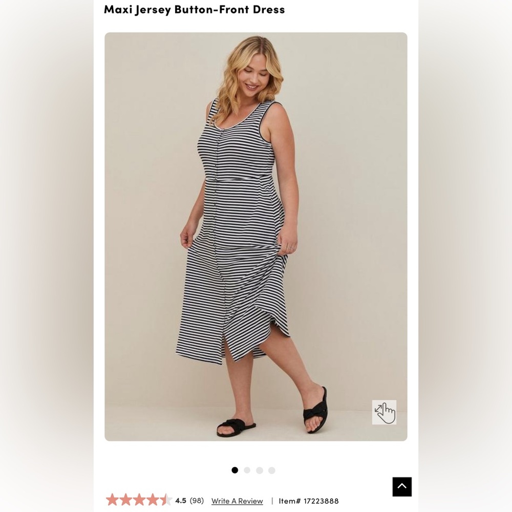 NWT, TORRID, SZ 3, Maxi Button Front Dress